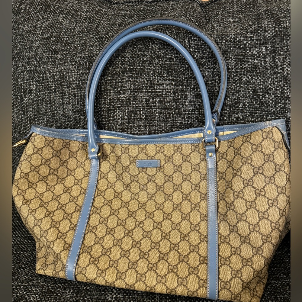 Gucci Tote with Blue Straps